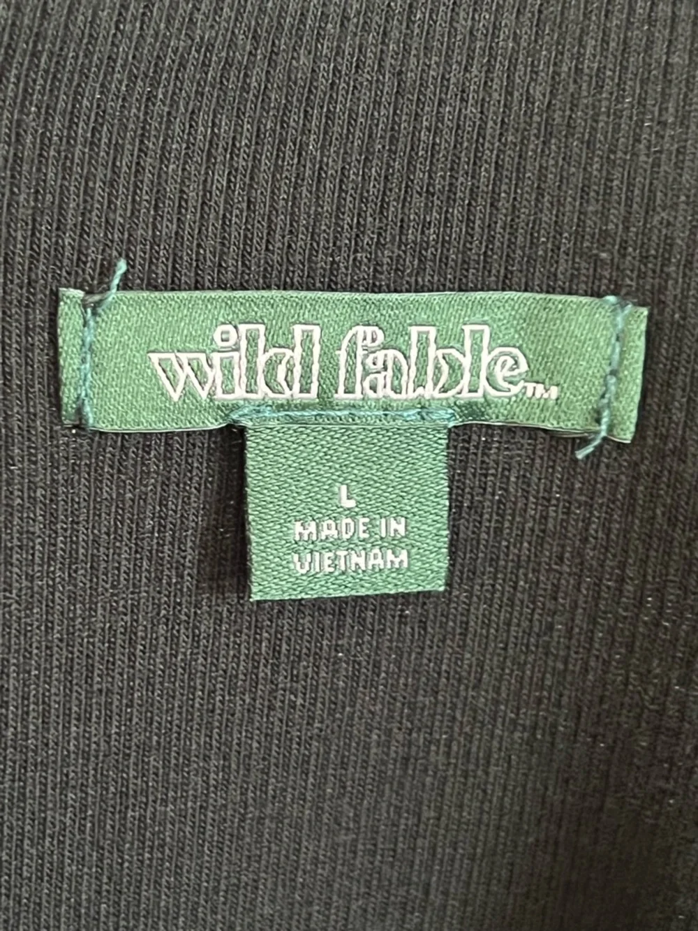 Wild Fable Black Off-Shoulder Long Sleeve Ribbed Dress - Picture 2 of 7